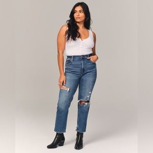 ankle straight ultra high rise abercrombie jeans